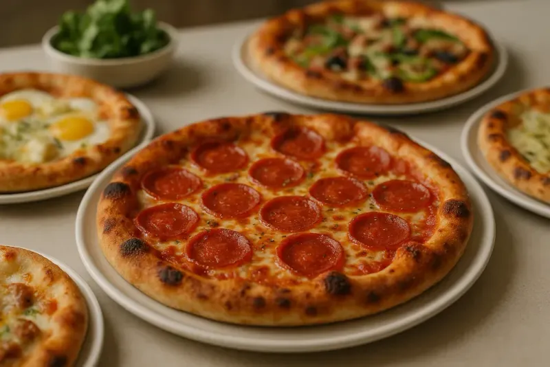 Flavorful pizza selections