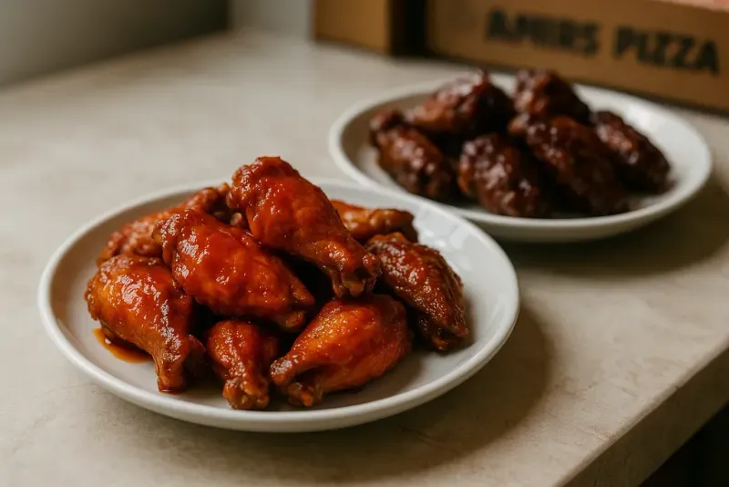 Variety of wing flavors